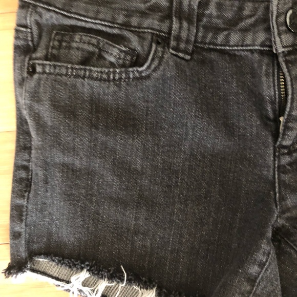 Michael Kors Womens Shorts Size 4 Black Denim Upcycled Cut Off Hot Pants - Picture 2 of 4